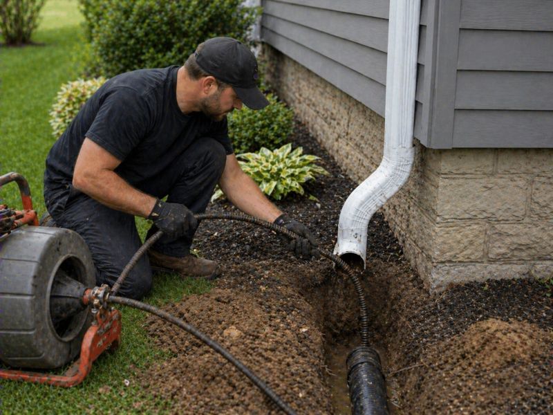 Downspout Snaking in Morris County, NJ